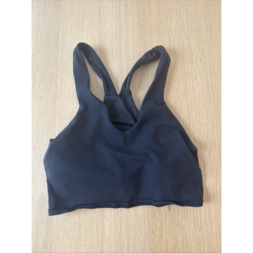 Alo Airbrush Real Bra Tank Black Size Small A1496